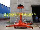 12m Height Hydraulic Work Platform Single Mast Lift For Warehouses / Maintenance