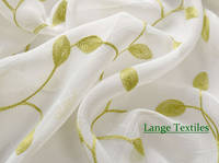 Cotton Embroidery Voile Curtains Fabrics Panel for Home Furnishing