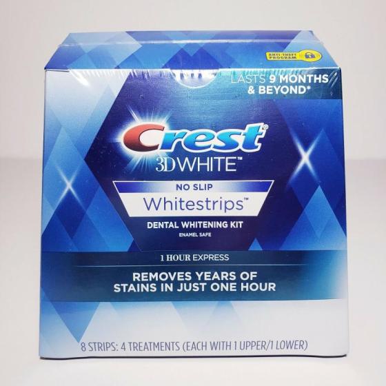 Crest 3D Whitestrips 1 Hour Express Dental Whitening Kit White Strips ...