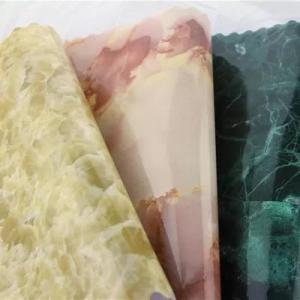 Wholesale pvc films: High Glossy Marble PVC Film for Kitchen Counter Top TV Background Decoration