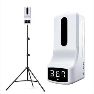 Wholesale touchless sensor: K9 2-IN-1 Tripod/Wall-Mounted Infrared Thermometer & Hand Sanitizer Dispenser