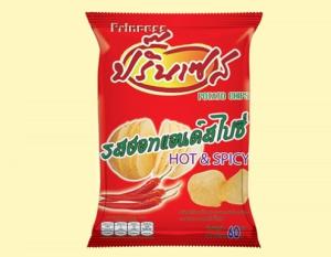 Wholesale onion supplier: 60g Hot & Spicy Flavor Crispy Potato Chips