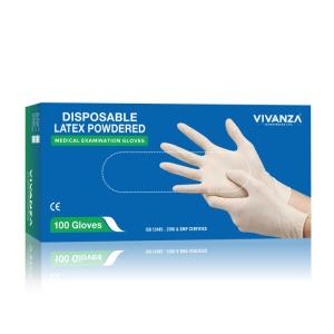 Wholesale palm: Vivanza Disposable Latex Powdered Gloves