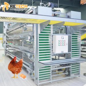 Wholesale chicken eggs: RETECH Automatic Layer Poultry Farming Equipment Battery Chicken Egg Layer Cage System