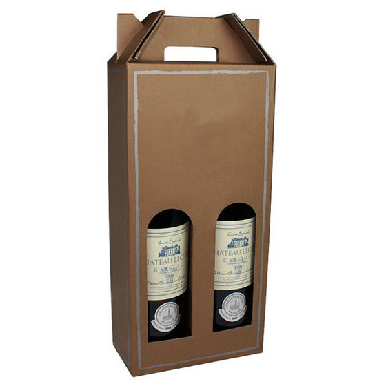 Custom Corrugated Wine Bottle Boxes with Window(id:9432060). Buy China ...