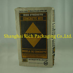 Wholesale kraft paper sack: 4 Colors Printing Kraft Paper Cement Sacks Bag
