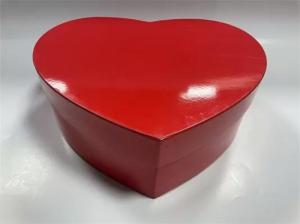 Wholesale wrapping special paper: Glossy Surface Paper Keepsake Box Heart Shape Paper Craft Box