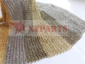Wholesale chain mails curtain: Small Round Ring Copper Metal Ring Mesh for Light Partitioning