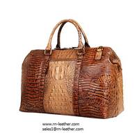 Sell Luxury customized design croc print leather weekend bag...