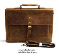Factory Custom Leather Briefcase Bag Vintage Document...