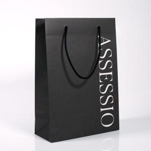 Wholesale promotional cotton bag: Custom Private Logo Printed Black Big Personalized Luxury Shopping Tote Gift Premium Paper Bags with