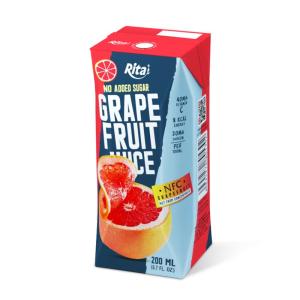 Wholesale canned yellow peach: Best Grapefruit Juice 200ml Paper Box From RITA Brand
