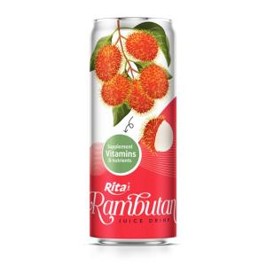Wholesale white coffee: High Quality NFC 320ml Rambutan Fruit Juice Drink From RITA Beverage Supplier