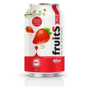 Wholesale canned yellow peach: Strawberry Juice 330ml Fruit Drinks Brands From RITA Beverages