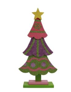 Wholesale ornaments: Handmade Christmas Indoor Decorations Wood Tree Ornament for Table Decoration JX2110027