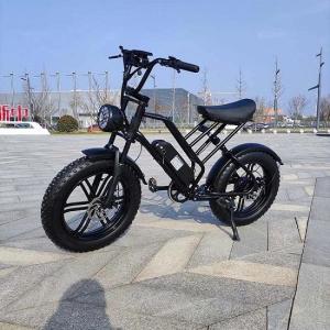 Wholesale carbon bike: High Carbon Steel Frame 20inch Fat Tire 48V500W Electric Fat Bicycle with Mechanical Disc Brake
