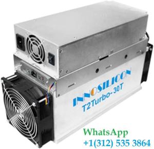 Wholesale w: Innosilicon T2T 30Th/S BTC ASIC Miner Machine 2200W Bitcoin Miner Include PSU