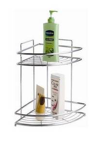 2 Layers Wall Mounted Plastic Bathroom Corner Rack Shelf Id