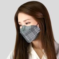 Patterned Fine Dust Protection Mask - (Gentle Glen Check Pattern) 2