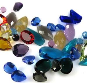 Wholesale loose beads: Colored Faceted Briolette Water Drops Jewelry Making Glass Beads Synthetic Glass Gemstones