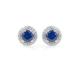 Fancy Couple 925 Silver Jewelry Blue Sapphire Studs Earring for Women