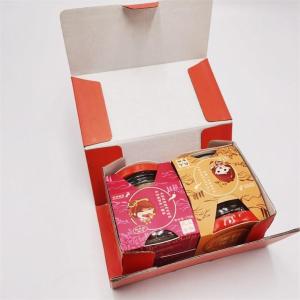 Wholesale cardboard wine box: Red Collapsible Corrugated Board Box