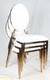 Gold Wedding Dining Chairs Stainless Steel Stackable Banquet Chair