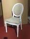Restaurant / Wedding Dining Chairs Round Back Solid Wooden Material