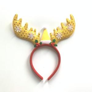 Wholesale head band: Reindeer Antler Hair Hoop Christmas Hair Head Bell Red Head Band
