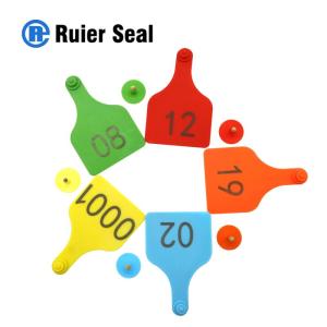 Wholesale anti theft tags: Ruier REET006 Barcode Logo Serial Number TPU Allflex Ear Tags