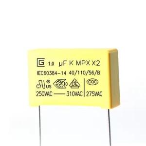 Wholesale polypropylene film capacitor: 105K X2 Safety Capacitor 1.0 Uf with Excellent Flame Retardant Properties