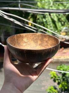 Wholesale polish: Eco Friendly Coconut Shell Bowl Polished Cheap Price From Vietnam Factory/Sustainable Dinner Ware