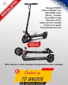 Wholesale electric scooter: Shengte ST8001 Electric Scooter (350W - 36V - 7.8Ah Li-ion)