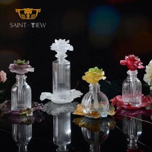 Wholesale craft gift: High Grade Arabic Fragrance Decor Gift Set Perfume Essential Oil Bottle Ramadan Carving Flower Bottl
