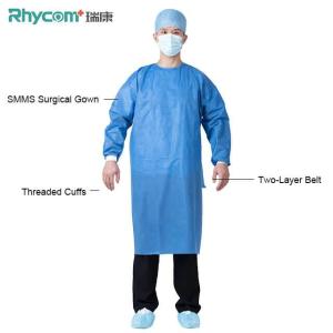 Wholesale non woven bed sheet: Rhycom 45g Level 3 Sterile Long Sms Surgical Gown with CE