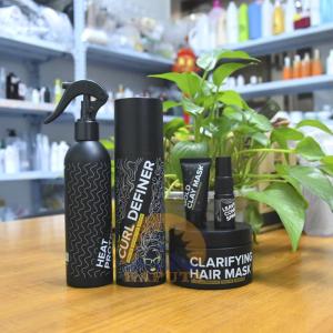 Wholesale airless pump bottle: Black Packaging Set Bottle and Jar for Man Spray Gun PET Plastic Liquid Disinfection Fine Mist Sp