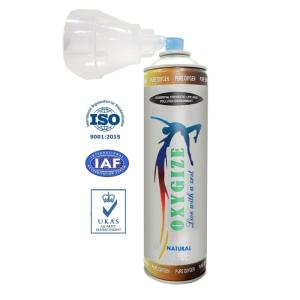 Oxygize ISO Approved Portable Oxygen Can with Mask (10 Litre)
