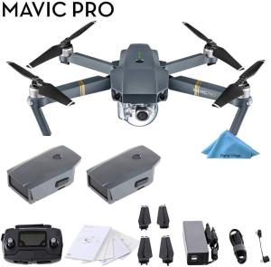 Wholesale drone manufacturer: DJI Mavic Pro 4K Quadcopter with Remote Controller, 2 Batteries, with 1-Year Warranty