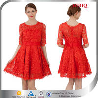 Red Lace Bali Summer Dresses For Fat Woman Clothing Elegant Ladies
