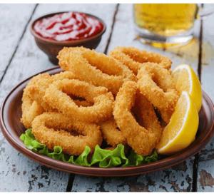Wholesale frozen seafood: Frozen Fried Breaded Squid Ring Calamari Genghaiyuan Seafood
