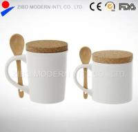 Sell white mug with spoon and cork