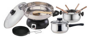 Wholesale wok: 5 in 1 Electric Wok/Fondue Set