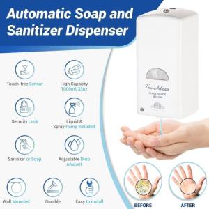 Wholesale plastic liquid soap dispenser: Wall Mounted Automatic Hand Soap Dispenser