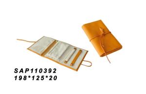 Wholesale velvet jewelry bag: Clutch PU Leather Jewelry Rolls
