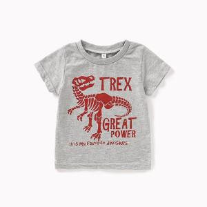 Wholesale children t-shirt: Children's Cartoon Dinosaur T-shirt