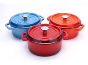 Wholesale kitchen pot: Cast Iron Enamel Kitchen Cookware Food Pot Casserole Dish