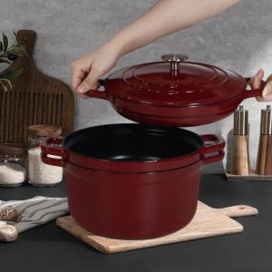 Wholesale electric induction cooker: 4-Piece Enameled Cast Iron Stackable Cookware Set