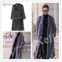 Women Whole Mink Fur Outerwear Luxury Coat with Stand Collar...