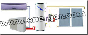 Wholesale solar water heaters: Double Solar Air Conditioner and Water Heater Systems