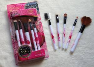 Wholesale promotional cosmetic brush: 5pcs Aluminium Handle Professional Make Up Brush Sets